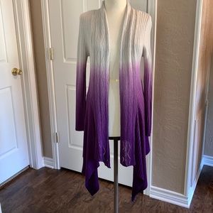 Beautiful purple and silver cardigan. Size Medium
